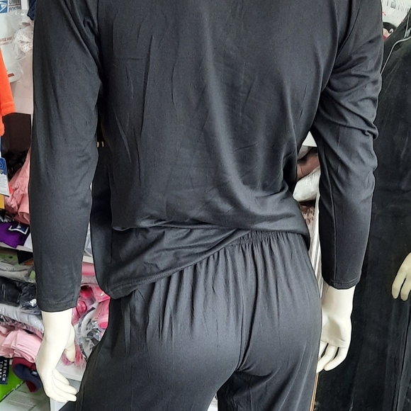 NEW Baby Phat Ladies Black Loungewear Pajama Top & Pants Set Sz Large - Picture 10 of 16